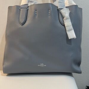 Coach Blue Leather Tote Bag
